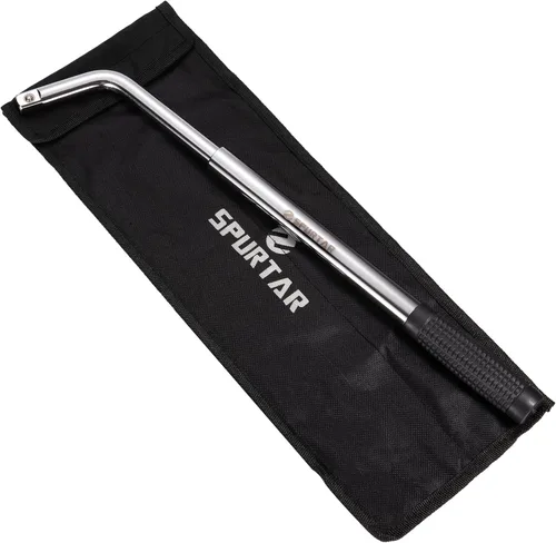 Vista 6 de Spurtar Llave de rueda telescópica extensible con abrazadera de rueda, llave de tuerca de rueda, herramientas de reparación de neumáticos, removedor