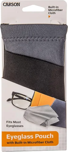 Vista 5 de Carson EC-10BKGY, bolsa para gafas y gafas de sol, color gris (EC-10BKGY)