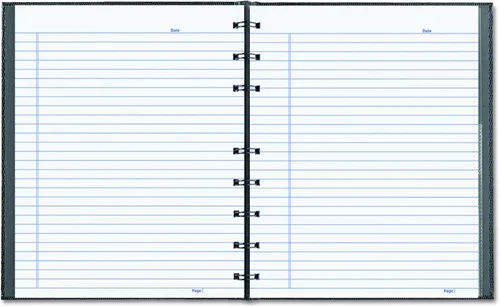 Vista 2 de Blueline NotePro - Cuaderno de 1 materia, regla estrecha, cubierta negra, (75) hojas de 9.25 x 7.25 pulgadas