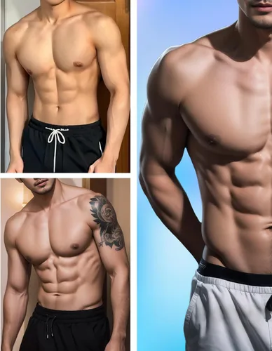 Vista 2 de Body de silicona con pecho muscular realista para hombre para cosplay, accesorios de Halloween