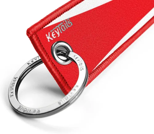 Vista 2 de KEYTAILS Llaveros etiqueta de llave de calidad premium para autos JDM Sol naciente - Rojo