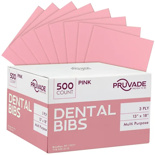 Vista 11 de Baberos dentales – Paquete de 500 baberos desechables para adultos de 3 capas para dentista, comer, tatuar – Hojas médicas impermeables de 13 x 18