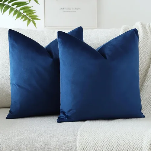 Vista 36 de OTOSTAR - Fundas de almohada decorativas de 16 x 16 pulgadas, fundas de cojín de terciopelo suave, fundas cuadradas para sofá, cama, sofá del hogar