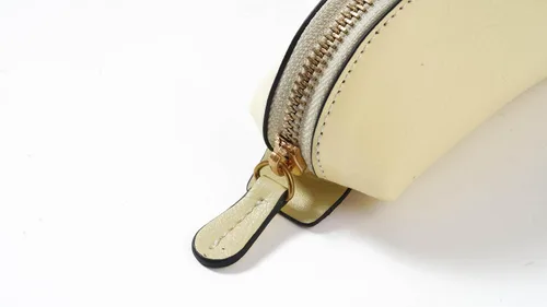 Vista 3 de Cockatoo Estuche para lápices de piel auténtica, soporte para accesorios, bolsa de papelería, estuche con cremallera para el trabajo y la oficina