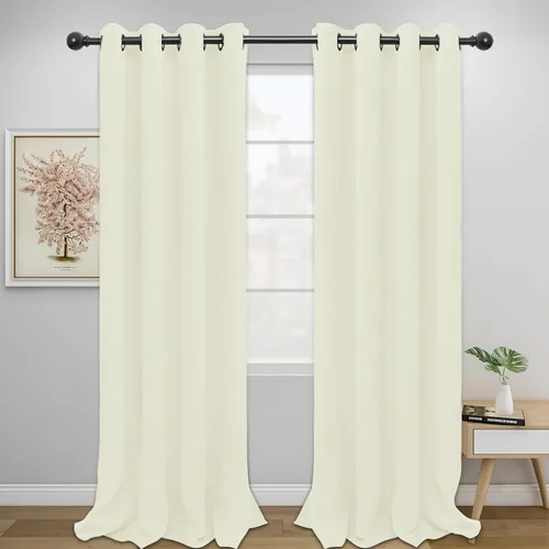 Vista 251 de Easy-Going - Cortinas opacas para dormitorio, aislamiento térmico sólido con ojales, cortinas de ventana para reducción de ruido, cortinas