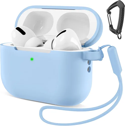 Vista 12 de MATEPROX Funda compatible con AirPods Pro 3 con llavero/correa de mano, Airpod Pro de 3ª generación [2025] Funda protectora de silicona a prueba