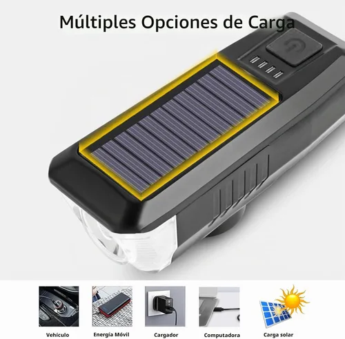 Vista 4 de Bike Light, USB Rechargeable Headlight, IPX4 Waterproof, 3 Modes