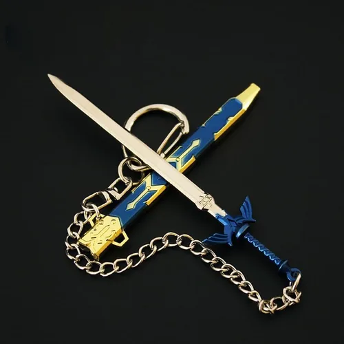 Vista 5 de Koelin Zelda Llavero Master Mini Sword Llavero Katana Llavero para Hombres Mujeres Legendof Zeld the Tears Kingdom Disguise Link Sword Backpack