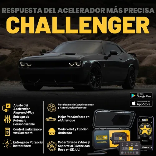Vista 2 de PEDAL COMMANDER Controlador de acelerador compatible con Dodge Challenger 2008-2023, Plug-and-Play, 4 modos de conducción, 36 ajustes, antirrobo