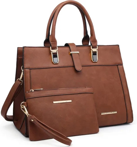 Vista 13 de Bolso de mano para mujer con solapa, bolso de hombro con correa, bolso de mano con asa superior, bolso tote, bolso satchel, monedero, bolso
