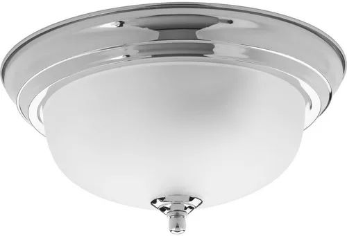 Vista 18 de Progress Lighting 2-Light Ceiling Light, Flush Mount Ceiling Light Fixture for Interior Kitchen Lights, Hallway, Bedroom, Living Room, 13-1/4