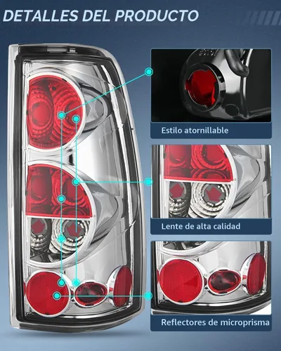 Vista 6 de Conjunto de luz trasera Nilight para Chevy Silverado 1500 2500 1999-2006