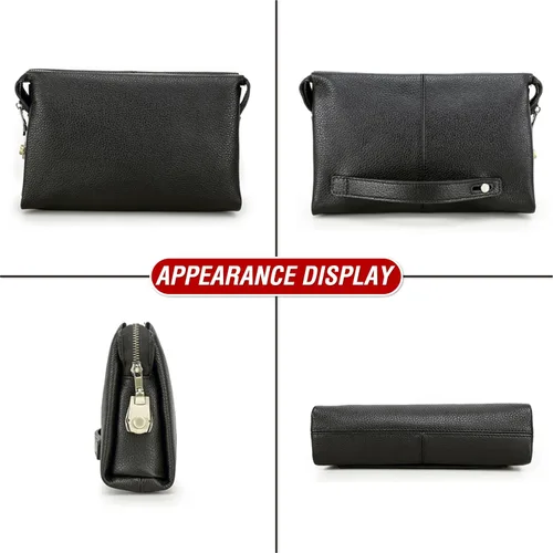 Vista 62 de Funda de piel de grano superior para hombre y mujer, múltiples bolsillos/ranuras, RFID de gran capacidad para tarjetas, cheques, dinero, pasaporte