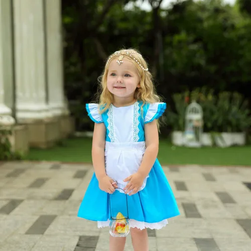 Vista 2 de Little Girls Princess Costume For Birthday Party With Headband