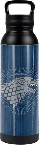 Vista 9 de Game of Thrones OFFICIAL Baratheon Sigil - Botella de agua aislada de 24 onzas, resistente a fugas, acero inoxidable aislado al vacío con tapa