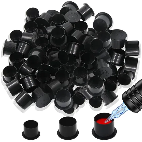 Vista 10 de Autdor - 1000 tapas de tinta para tatuaje, tazas con base de pigmento desechable, vasos de tinta de tatuaje de microblading, con base de pigmento