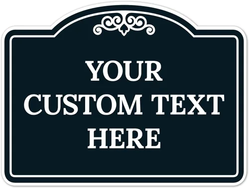Vista 50 de Letrero decorativo personalizado, letrero de metal personalizado para negocios, entrada, hogar, Airbnb, placa de puerta de oficina, fondo negro, 8 x