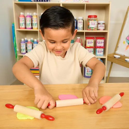 Vista 6 de Colorations Rodillos de Madera Natural, Juego de 6, para Niños, Artes y Manualidades, 7 Pulgadas x 1 Pulgada (d), Paquete de Clase, Paquete