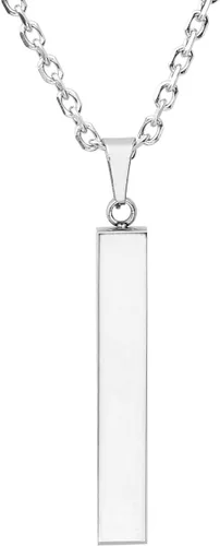 Vista 2 de PiercingJ Collar de acero inoxidable con etiqueta para grabar nombre, personalizado, con caja de regalo