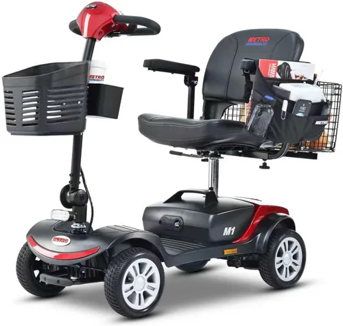 Vista 8 de Scooter de movilidad plegable para personas mayores, scooter de 4 ruedas para adultos, scooter médico eléctrico compacto para viajes, dispositivo