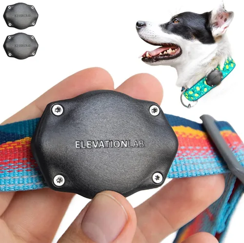 Vista 10 de Elevation Lab TagVault AirTag - Soporte para collar de perro (individual) - IP69 impermeable, no cuelga, se adapta a todos los collares de ancho