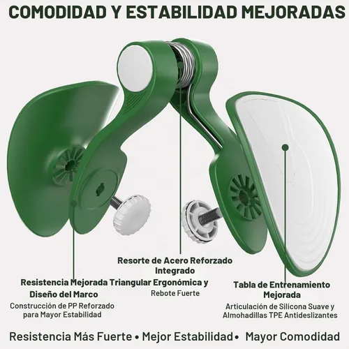 Vista 4 de Pelvic Floor Exercise Devices 35lb Resistance Kegel Thigh Trainer with Band 35 lb Verde Oscuro