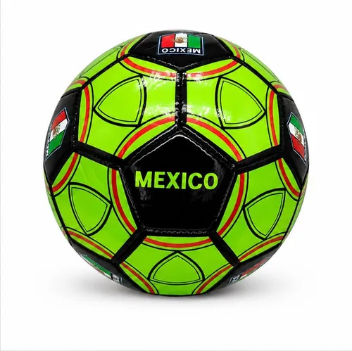 Vista 2 de Icon Sports Balón de fútbol con la bandera del mundo 2026, reglamento de México, tamaño 5, color del hogar