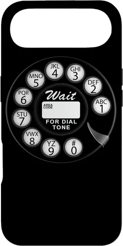 Vista 27 de Divertida caja del teléfono del dial rotatorio analógico retro retro negro lindo negro para el iPhone 17