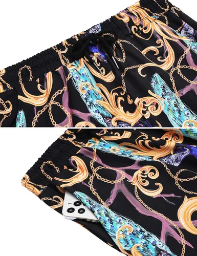 Vista 5 de Daupanzees - Camisa hawaiana de manga corta con botones para hombre