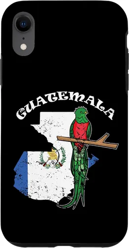 Vista 24 de Funda de recuerdo para iPhone 16 Quetzal de Guatemala con bandera de Guatemala