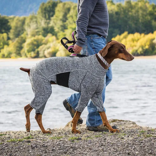Vista 5 de Kurgo Stowe - Capa base - Ropa cómoda para mascotas para clima frío - Ajuste cómodo y transpirable - Peto para perros con doble cremallera