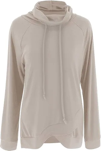 Vista 4 de Fallorchid Sudaderas de manga larga con cuello vuelto para mujer