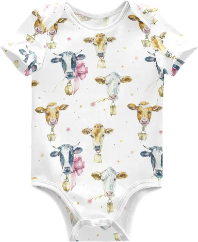 Vista 41 de vvfelixl Body para bebé niña Llama Alpaca Cactus Manga Corta Algodón Ropa de Bebé Para Niñas 0-24 Meses Negro Multi10