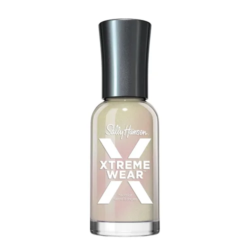 Vista 210 de Sally Hansen Xtreme Wear Esmalte de uñas sin rayas, acabado brillante, duradero, resistente a las astillas, transparente, color de uñas plateado 130