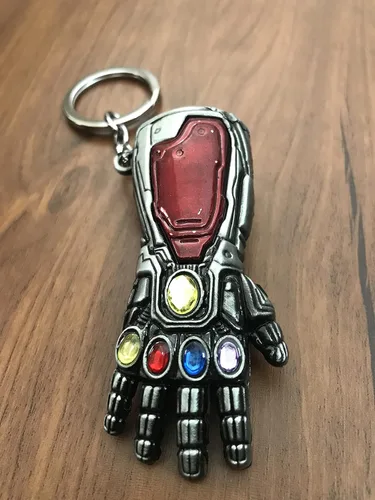 Vista 2 de Llavero Iron Man Guante Infinity Stone Mark V Suit End Game Keychain
