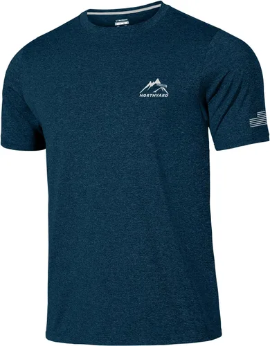 Vista 26 de NORTHYARD Camisetas de entrenamiento para correr para hombre, secado rápido Verde Armada (ArmyGreen)
