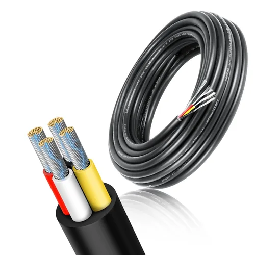 Vista 9 de Cable conductor de calibre 14, 4 conductores de cobre estañado 14/4 de 10 pies, cables eléctricos trenzados para altavoz, automoción, termostato