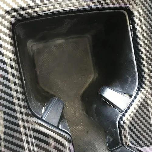 Vista 5 de ruihe Patrón de fibra de carbono para palanca de cambios de coche, panel de consola, cubierta de marco compatible con Honda Accord 2013 2014 2015