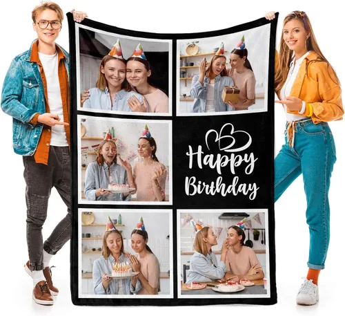 Vista 24 de inkArts Mantas personalizadas con foto, manta personalizada con mi propia foto, mantas personalizadas con imagen, regalos personalizados