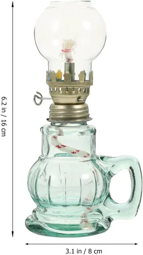 Vista 5 de Lámpara de queroseno para interiores, lámpara de aceite de queroseno, luz de aceite única, lámpara de aceite retro, lámpara de aceite de queroseno