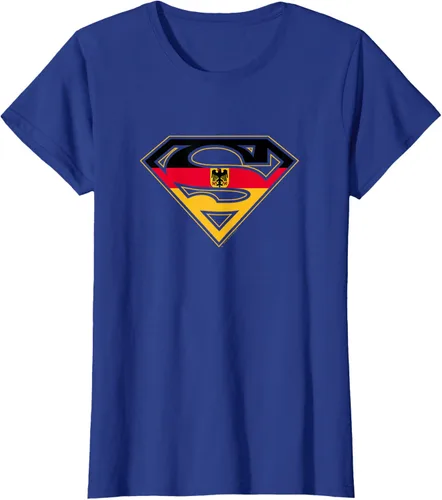 Vista 9 de Superman Camiseta German Shield, Azul / Patchwork, S Rojo