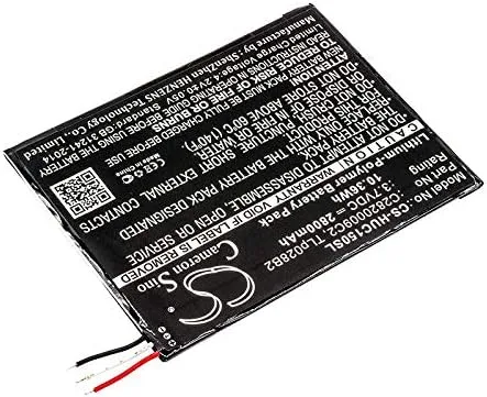 Vista 2 de Batería de repuesto para Kurio C15100M, C15150M, Tab 2 Part NO C2820009C2, TLp028B2, TLp028BC