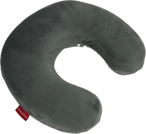 Vista 10 de Almohada de viaje en forma de U de espuma viscoelástica Soporte para el cuello Cojín de reposacabezas (negro)