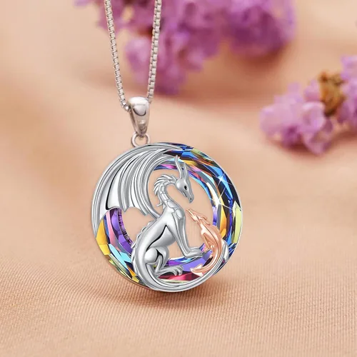 Vista 3 de MEIDERBO Regalos para el día de la madre, plata de ley 925, collares con colgante de animales para madre e hija, niño, mujeres, niñas, mamá