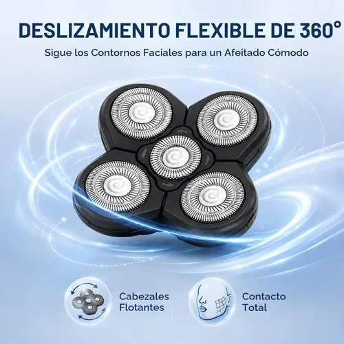Vista 4 de 5 cabezales de afeitadora, 2 cabezales de afeitadora de repuesto para maquinilla de afeitar eléctrica, afeitadora calva, cabeza de afeitadora