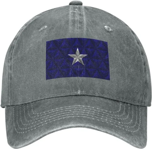 Vista 2 de Bonnie Blue Flag with Polygon Effect Baseball Cap for Men Women Hats Adjustable Vintage Cowboy Hat Dad Caps