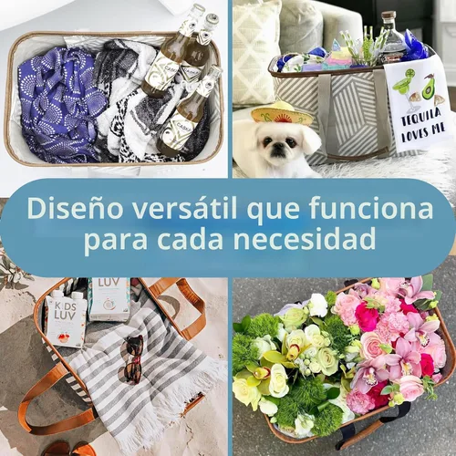 Vista 3 de CleverMade Collapsible LUXE Tote, 30L Foldable Grocery Shopping Bag, Reusable