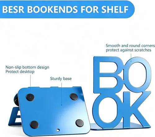 Vista 6 de Extremos para libros, soportes decorativos de metal para libros, libros, diseño de apariencia única, resistente Tapón de metal antideslizante