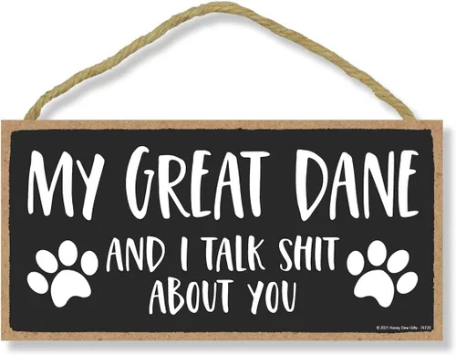 Vista 7 de Honey Dew Gifts, My French Bulldog and I Talk Shit About You, 10 x 5 pulgadas, letrero de perro de bulldog francés, decoración francesa, regalos