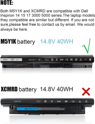 Vista 3 de Batería M5Y1K para Dell Inspiron 15 5555 5558 5559 3552 3558 3567 14 3451 3452 3458 5458 17 5755 5758 5759 P51F VN3N0